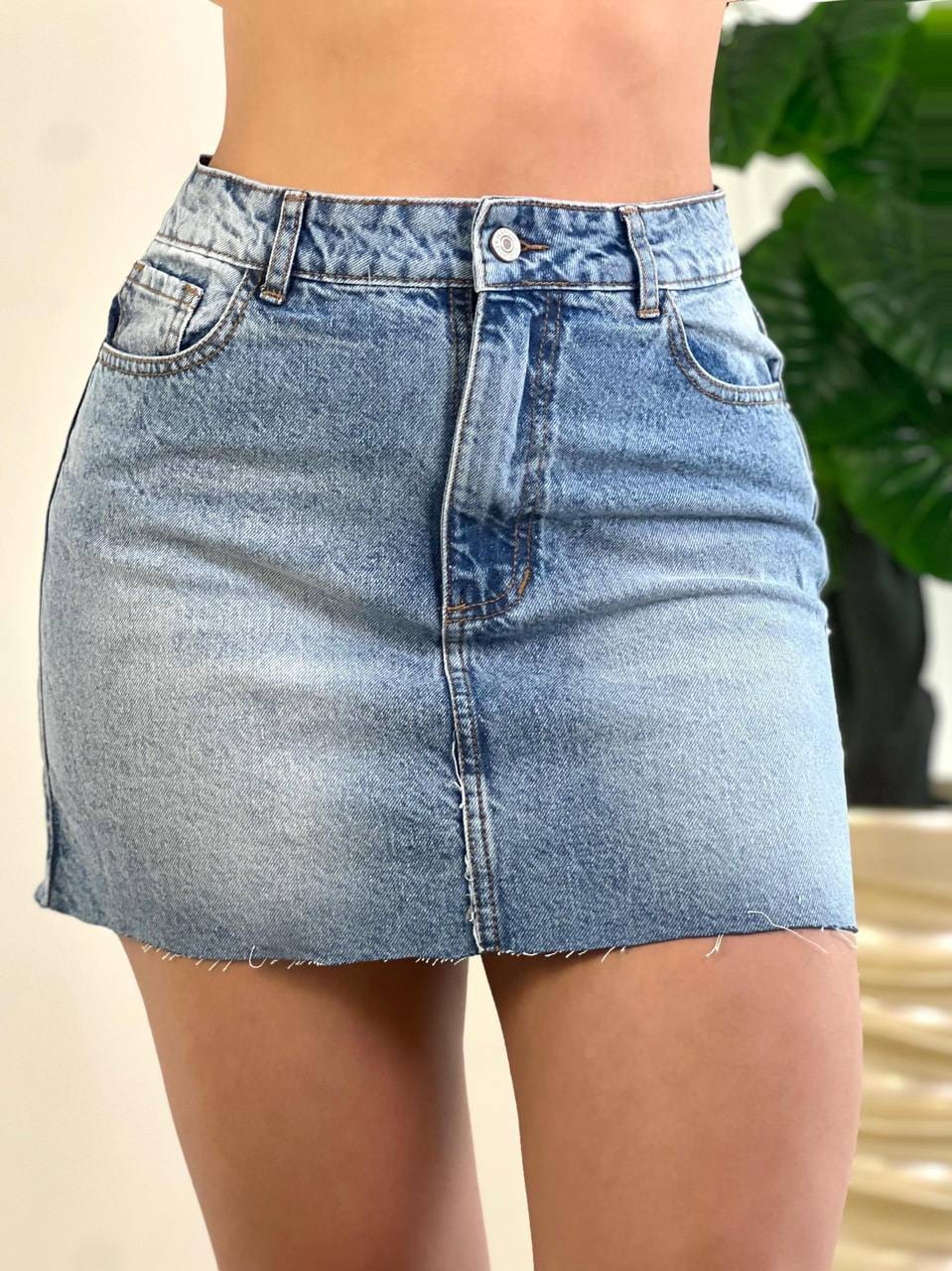 Falda Denim Tono Claro