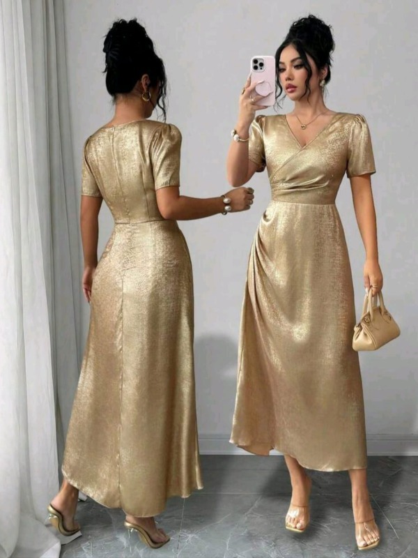 Vestido Dorado Elegance